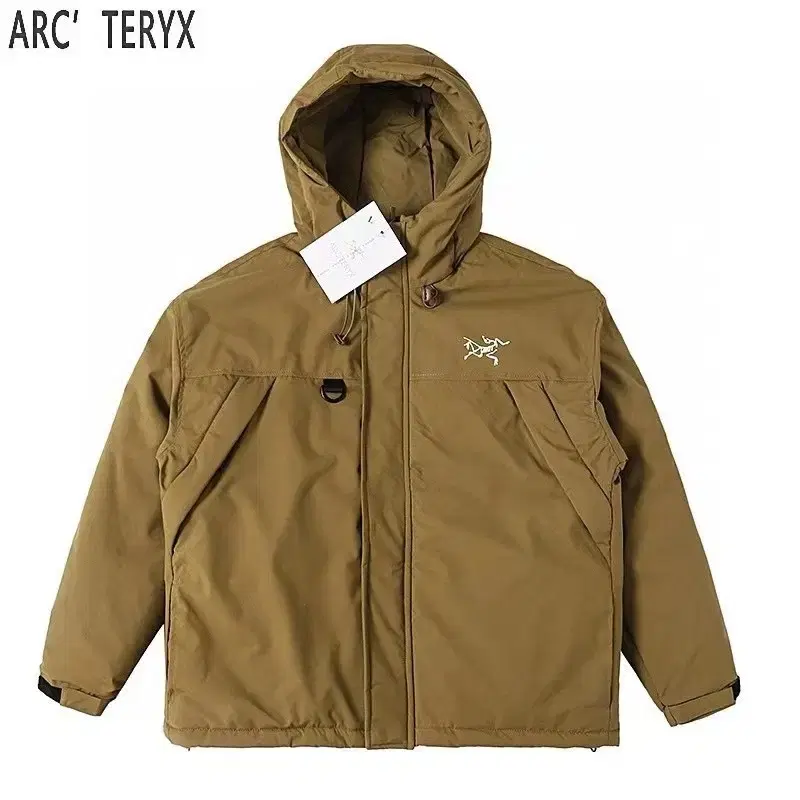 Arcteryx outdoor athletic loose-fit padded khaki jacket