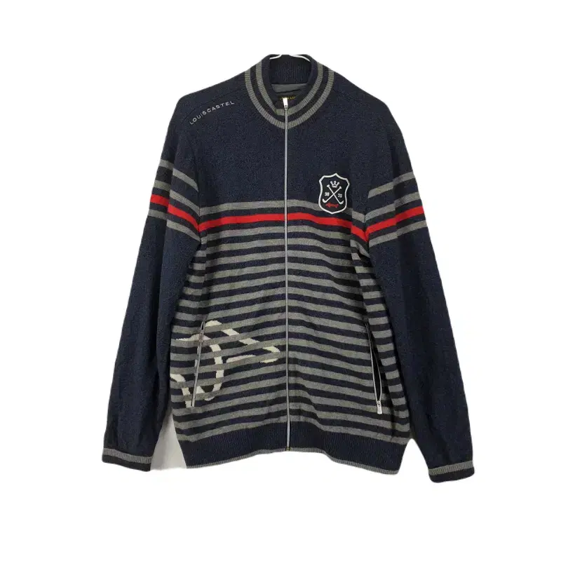 E8534 Lewis Castell Men's 100 Navy Zip-Up Cardigan/Dirk