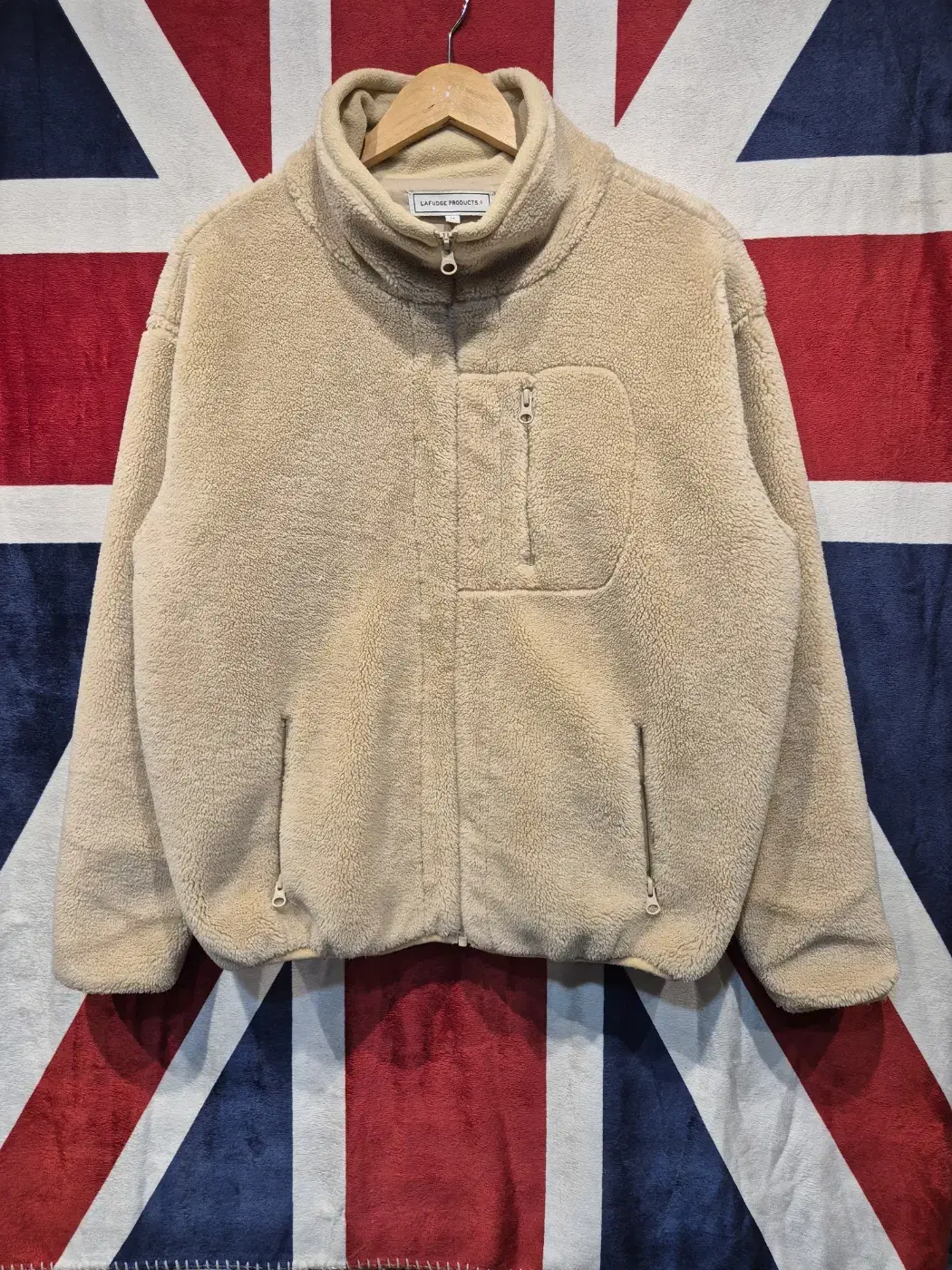 [M] Lapergestore Overfit Fleece Jumper Beige