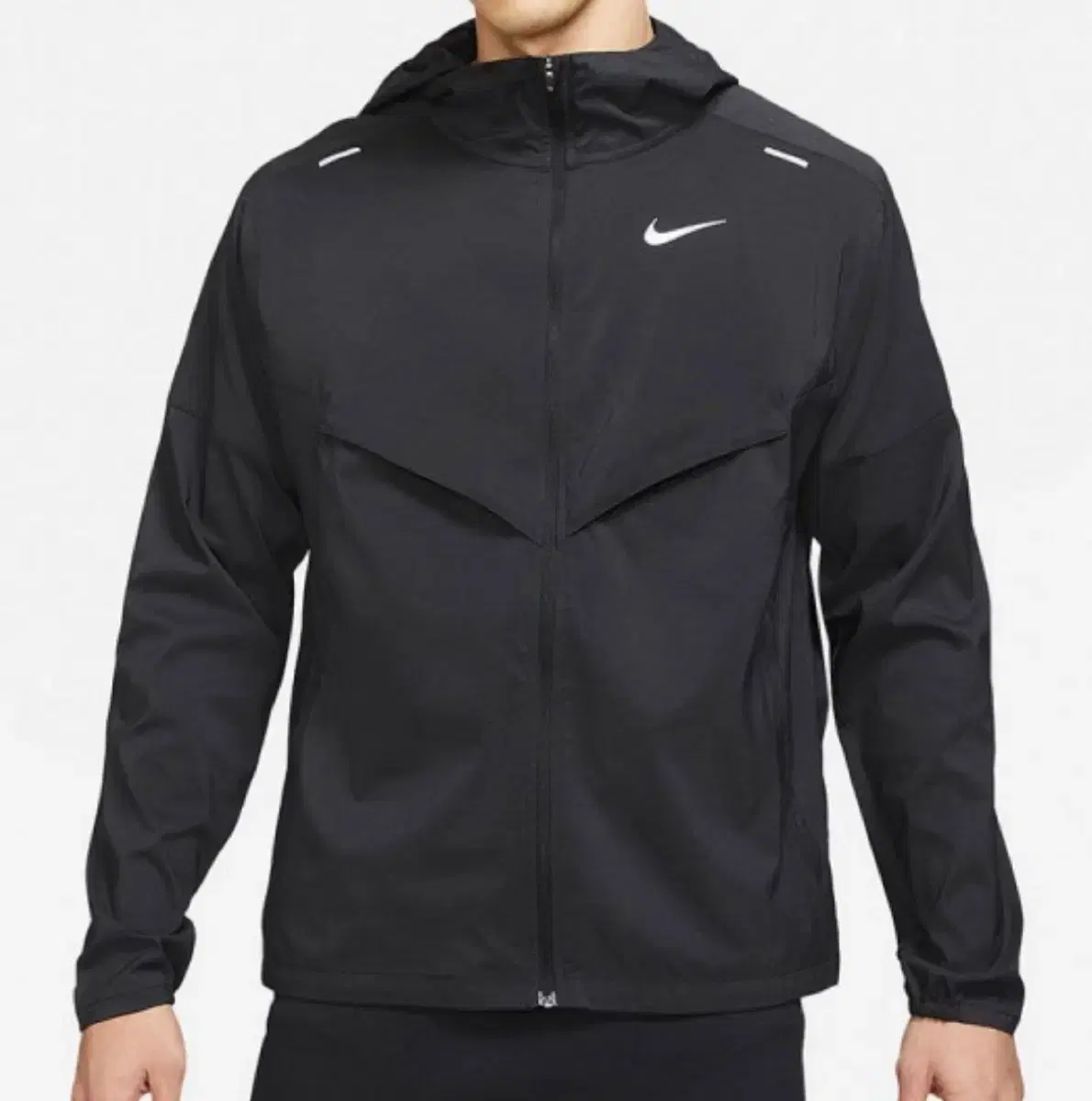 Nike Repel UV Windrunner Woven Hooded Zip-up Windbreaker Black M