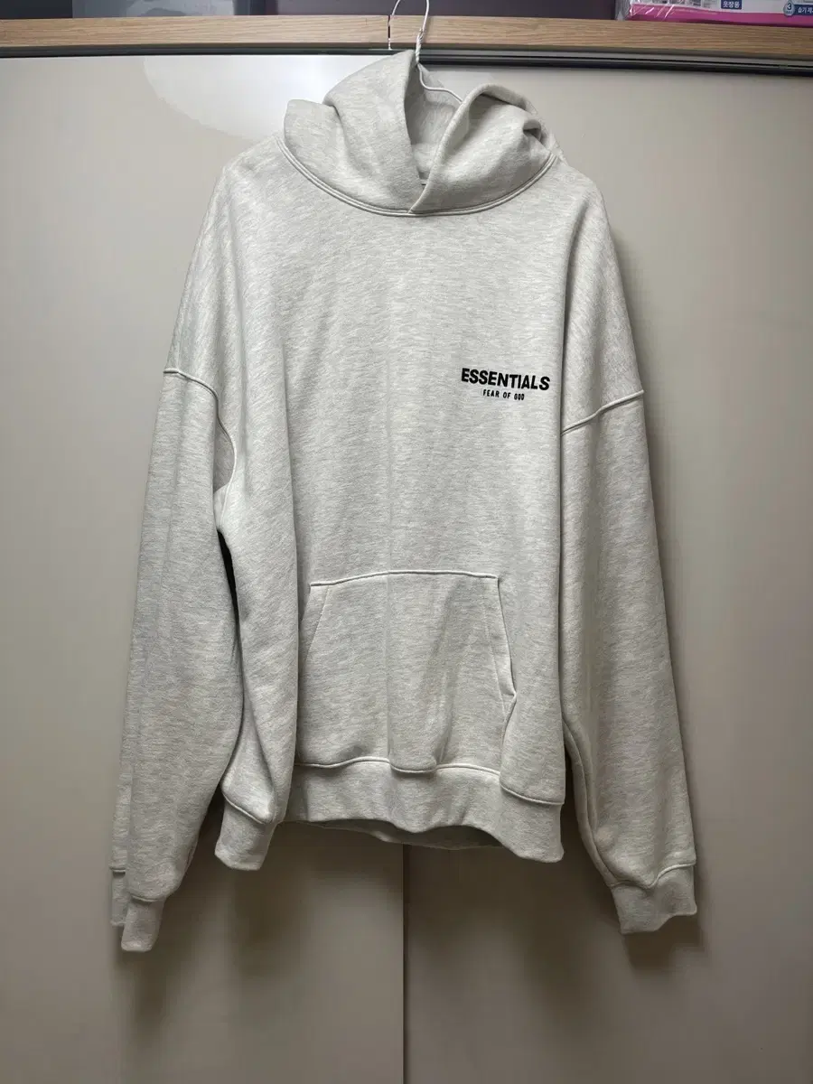 Essential Light Oatmeal Hoodie L