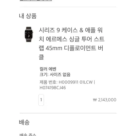 애플워치 9 에르메스 45mm