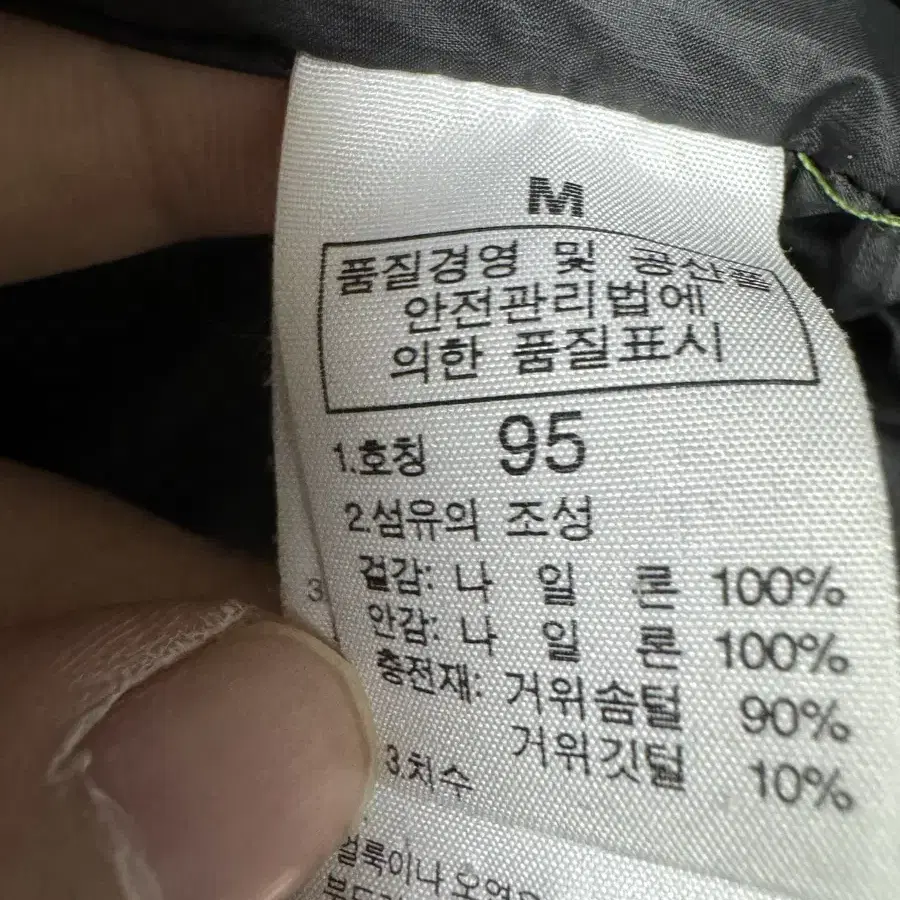 노스페이스 로체800 구스다운 패딩 100