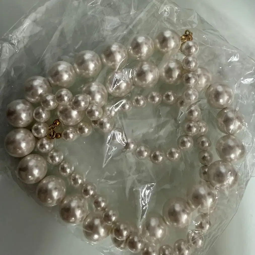 아상블라주 진주목걸이(Duet Layering Pearl Necklace