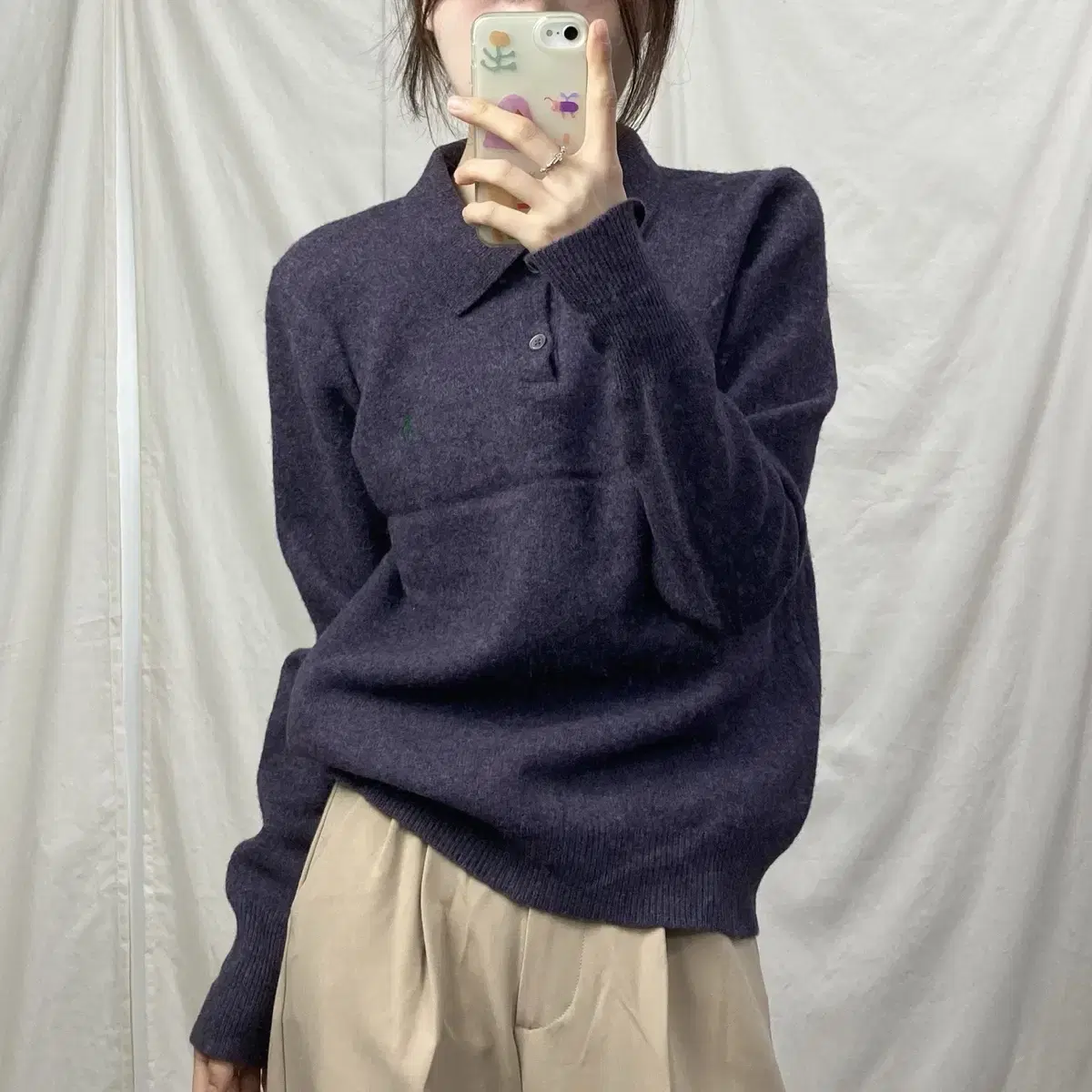 Polo kara neck knit