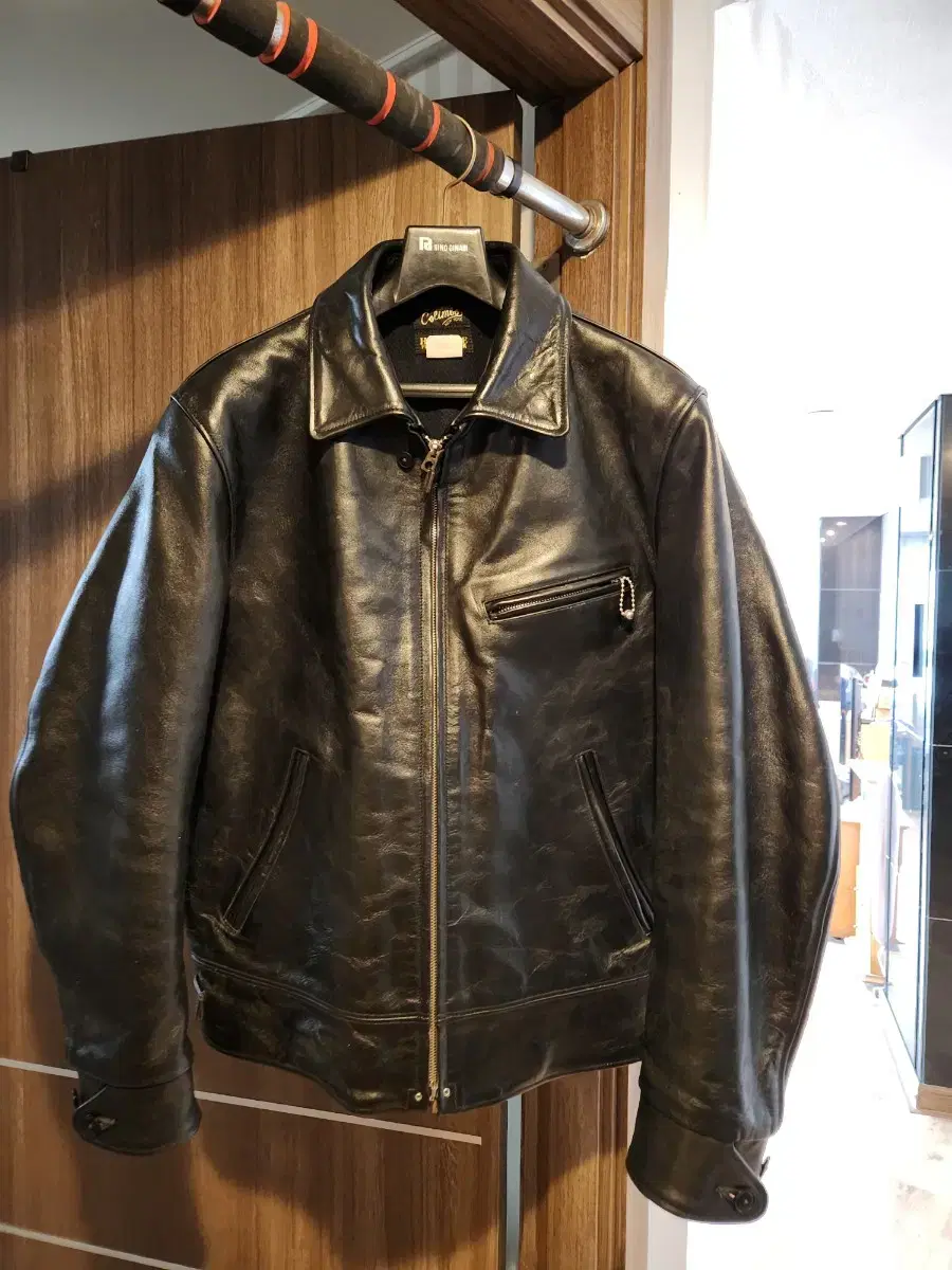 (Quick sale)COLLIMBO Leather Jacket Cattle Driver Size 40 Black