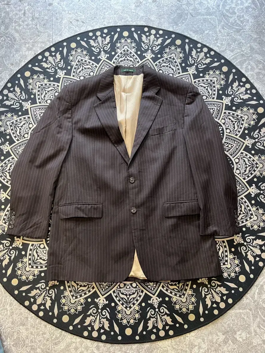 Ralph Lauren Chalk Straw Wool Blazer