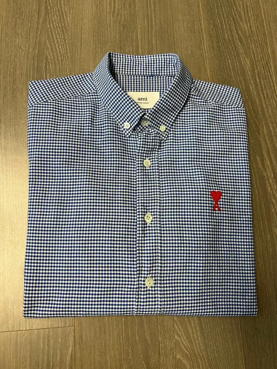 ami oxford check shirt 100 new