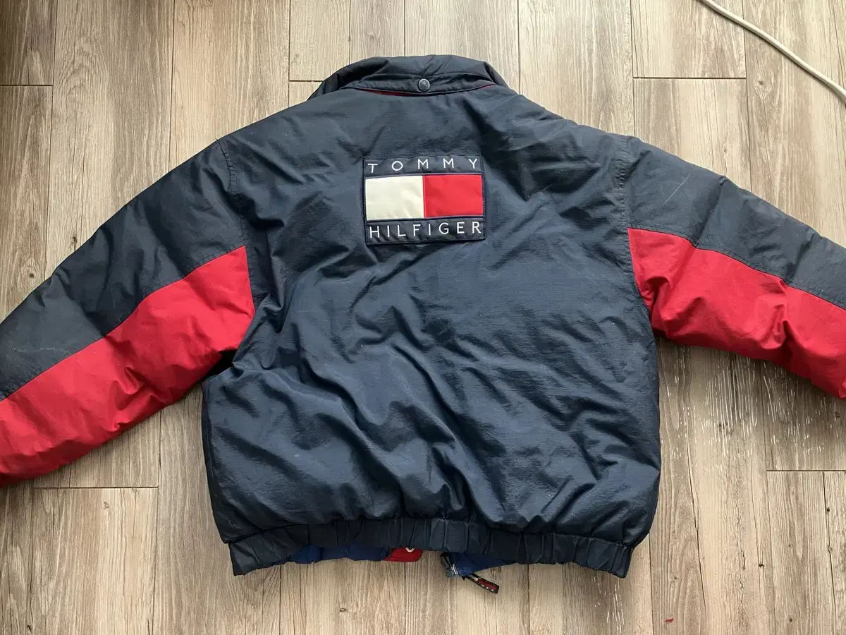 90s Tommy Hilfiger Big Logo Old School Reversible Padded Jacket