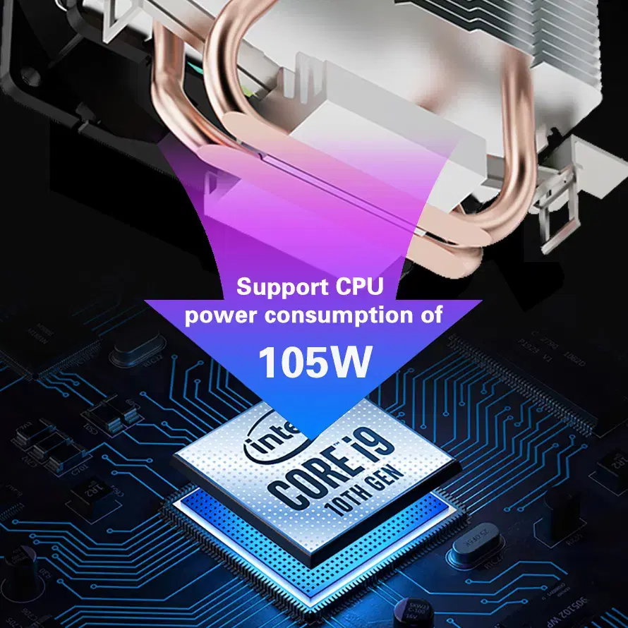 TDP105W LED CPU 타워쿨러