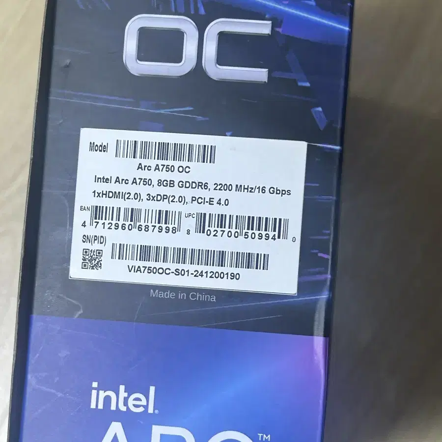 Intel ARC A750 8G OC 그래픽카드