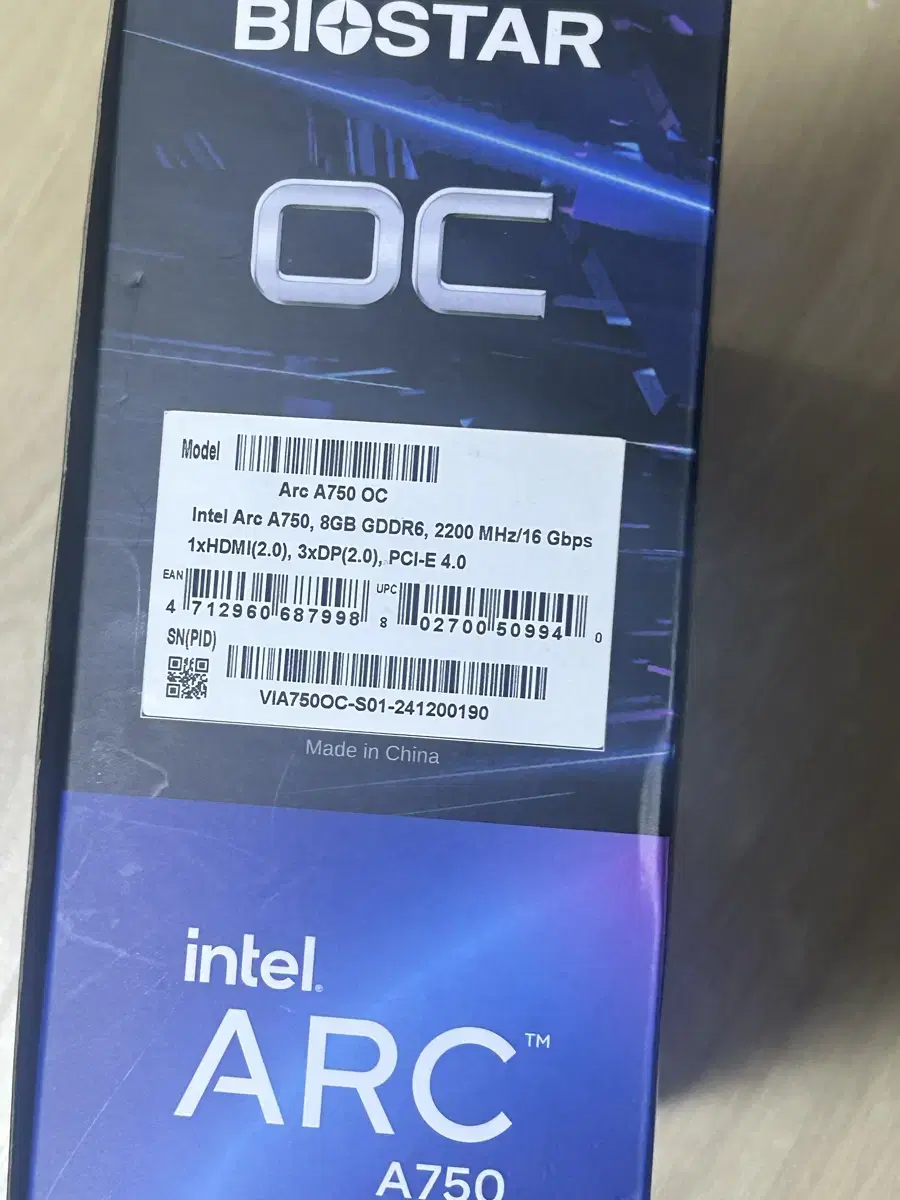 Intel ARC A750 8G OC 그래픽카드