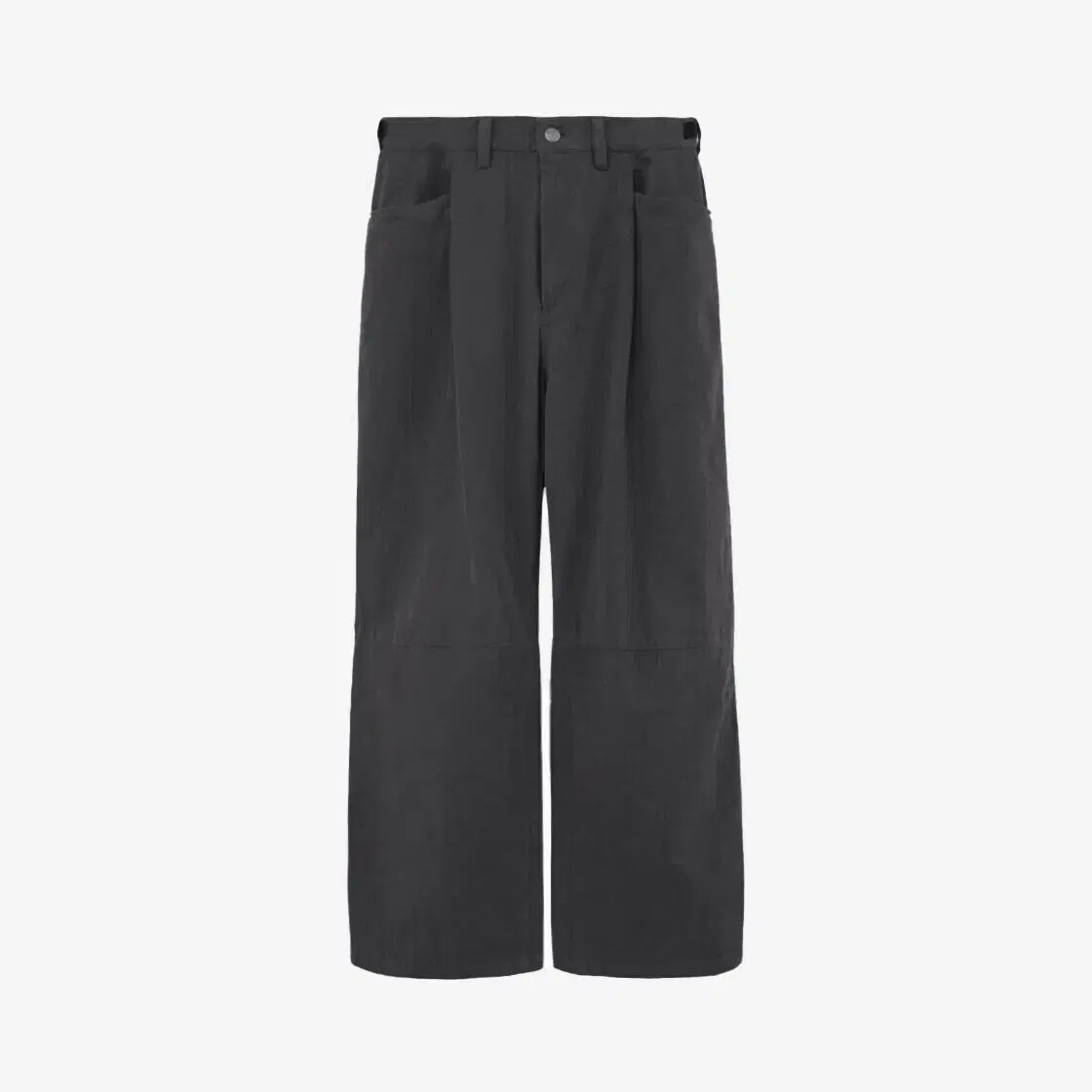 [2] Polythene One-Tuck Koshima Pants Deep Charcoal 23FW