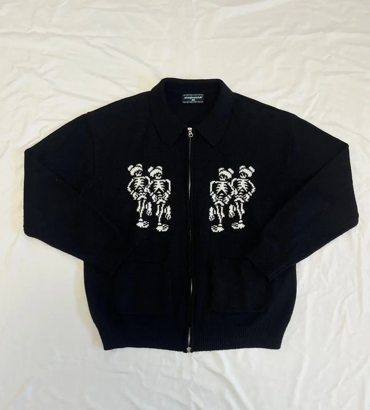 Nice Ghost Club Zip-Up Cardigan L