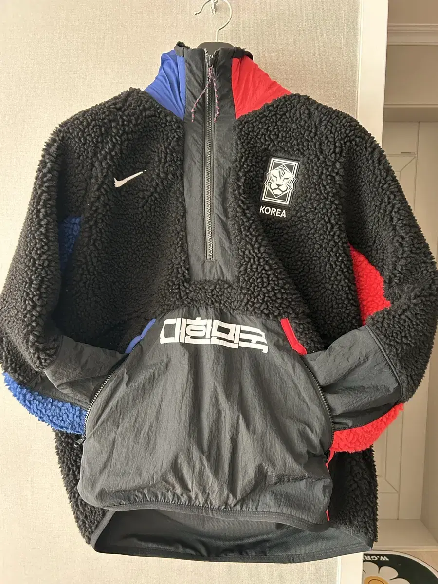 Nike South Korea Football Half Hoodie DN1088-010 / Black 2XL