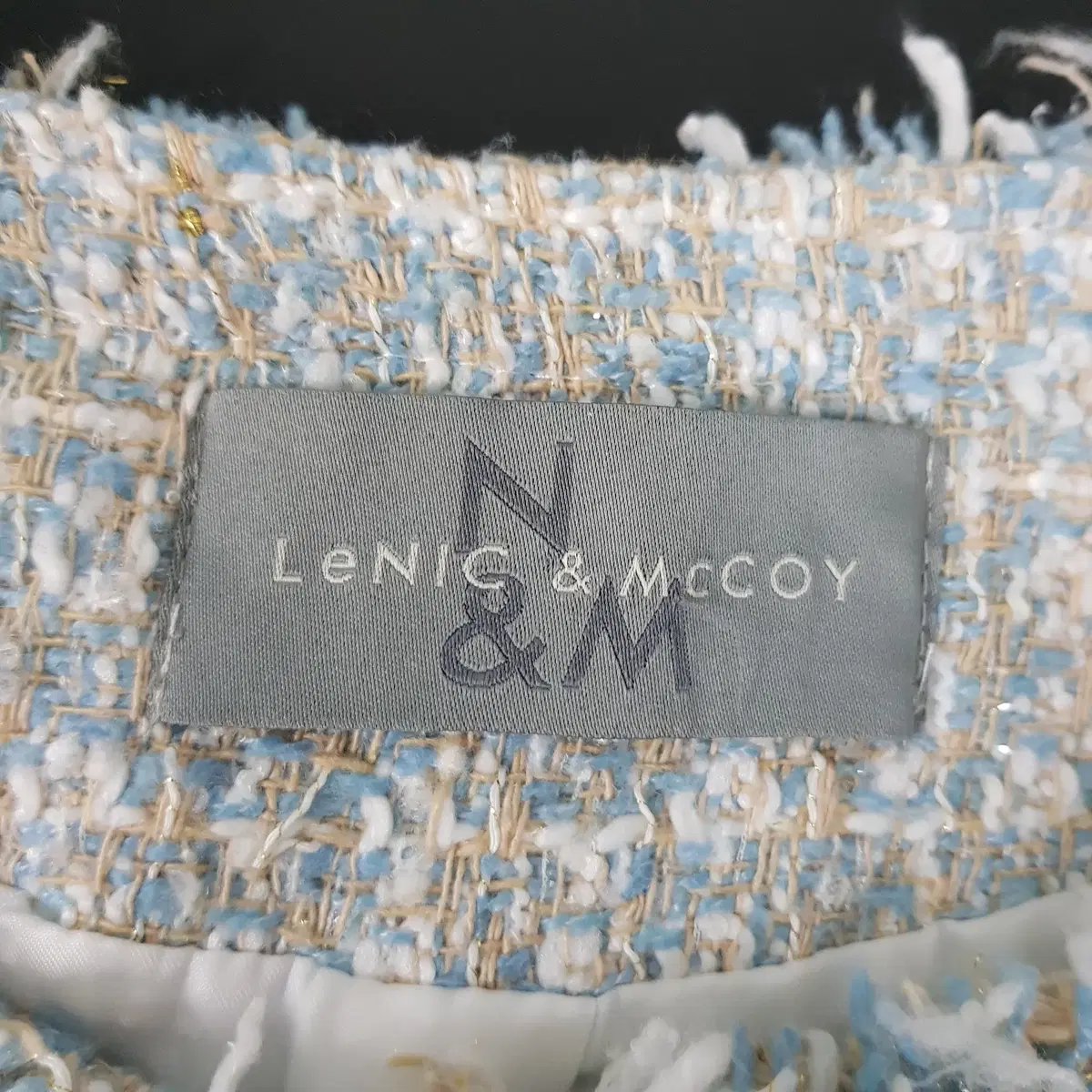 LeNIC & McCOY 금장버튼장식 트위드 자켓 S사이즈