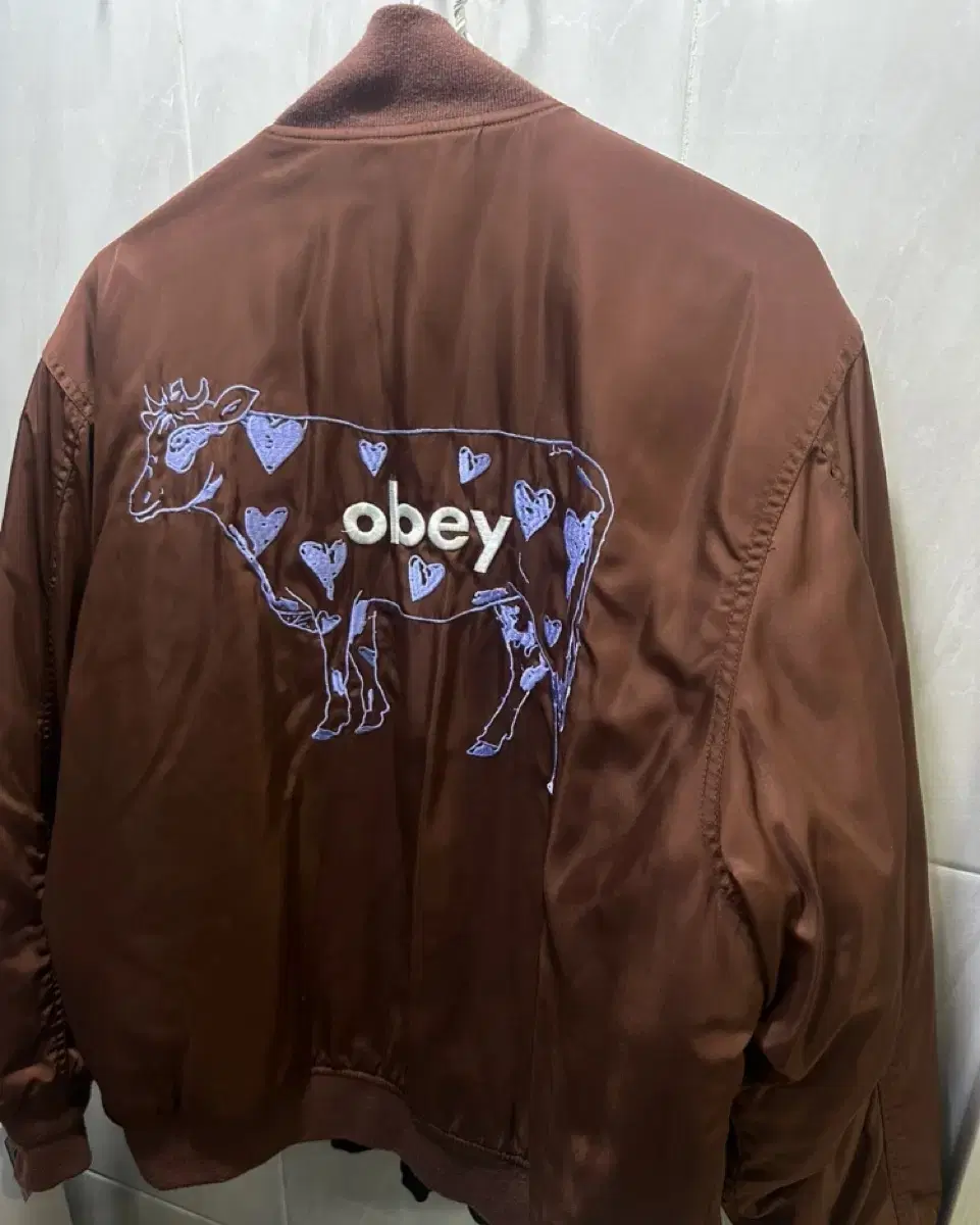 Obey Heart Cow Bomber Padded JP