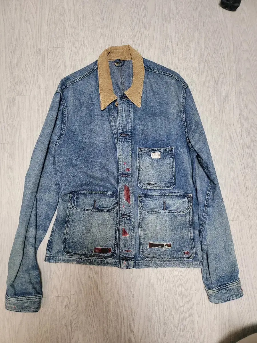 RRL (Double L) Indigo Cotton and Linen Denim Work Jacket