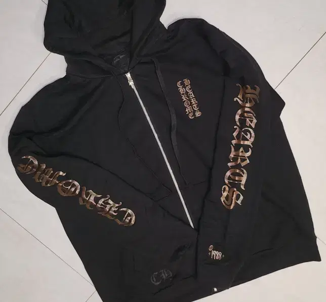 [L] Chrome Hearts 1988 Brown Glitter Hoodie Zip-up Chrome hearts