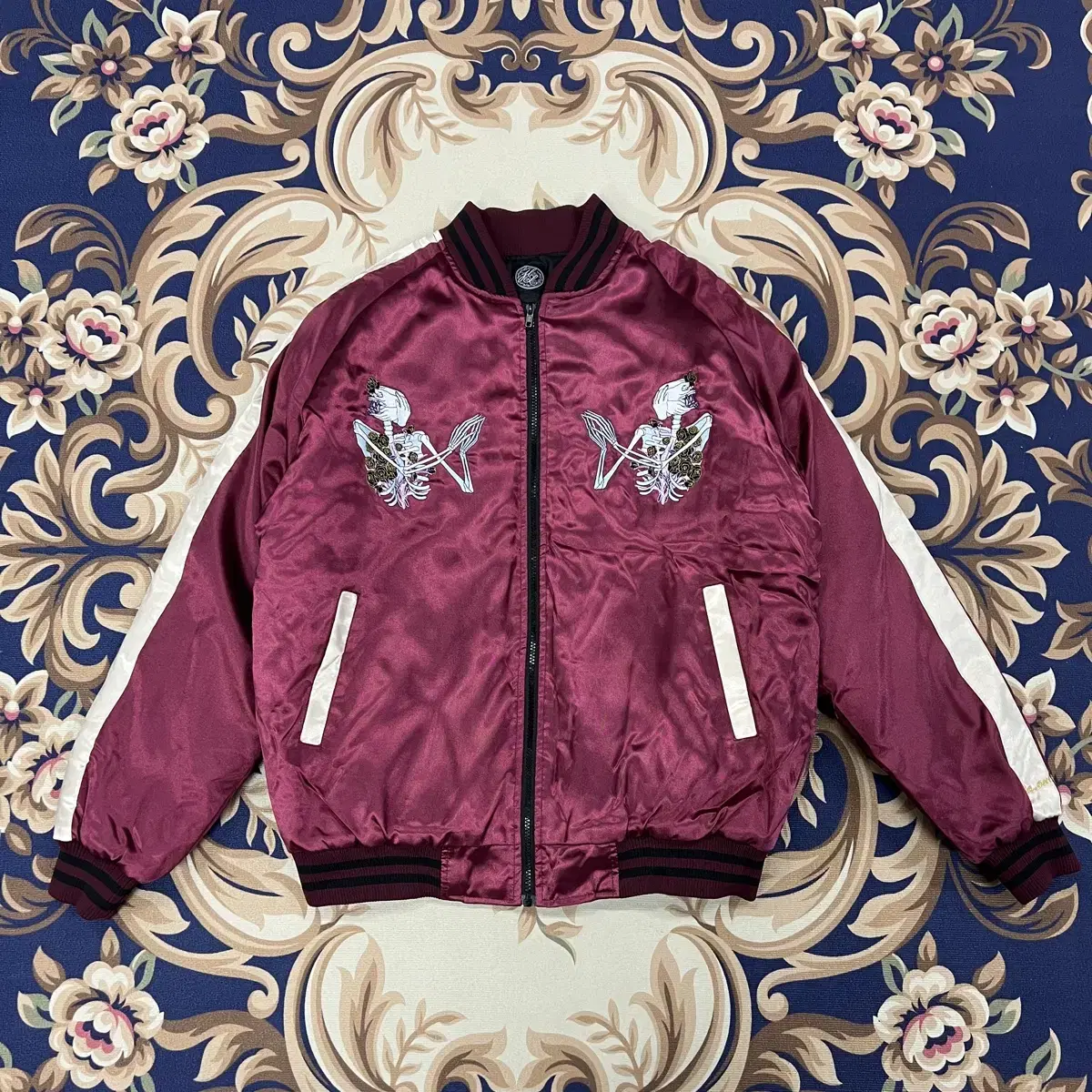 (XXL)VTG Skull Skazan (Burgundy)