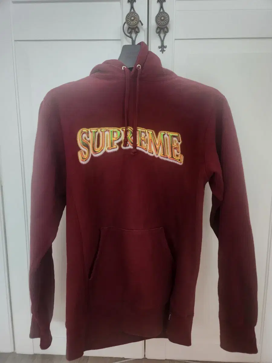 (M)Supreme Metallic Acrogo Hoodie Maroon