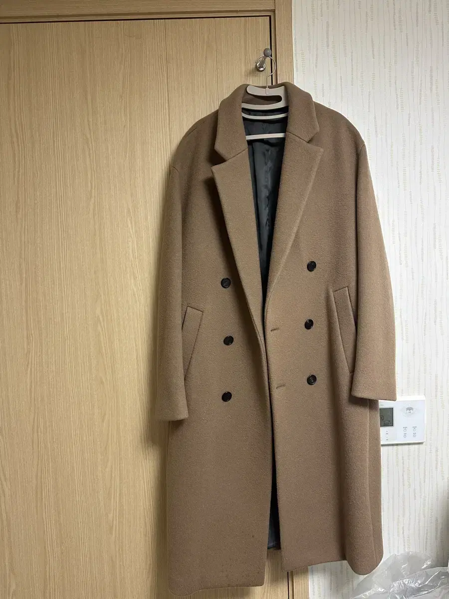 Sistema Homme Overcoat Double Long Coat Camel 100 size