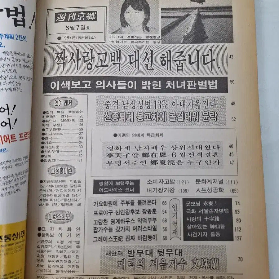 근대사 수집 자료 옛날 도서 간행물 잡지 주간경향 2권