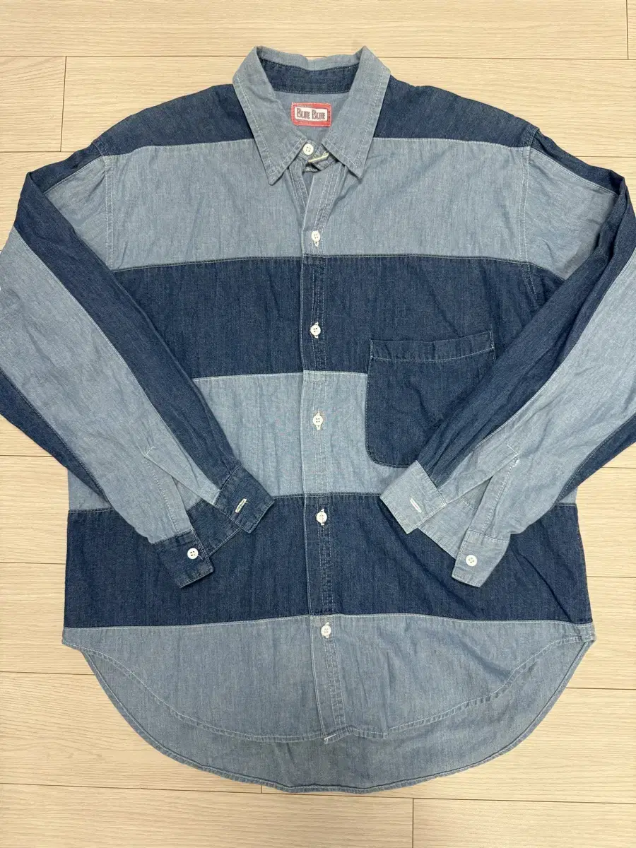 Colorblocked denim shirt for Bloo