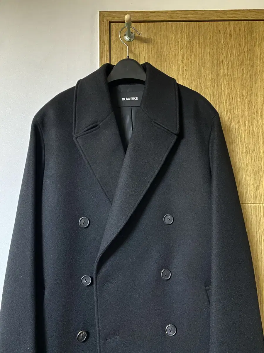 Insulated long cashmere double coat size S