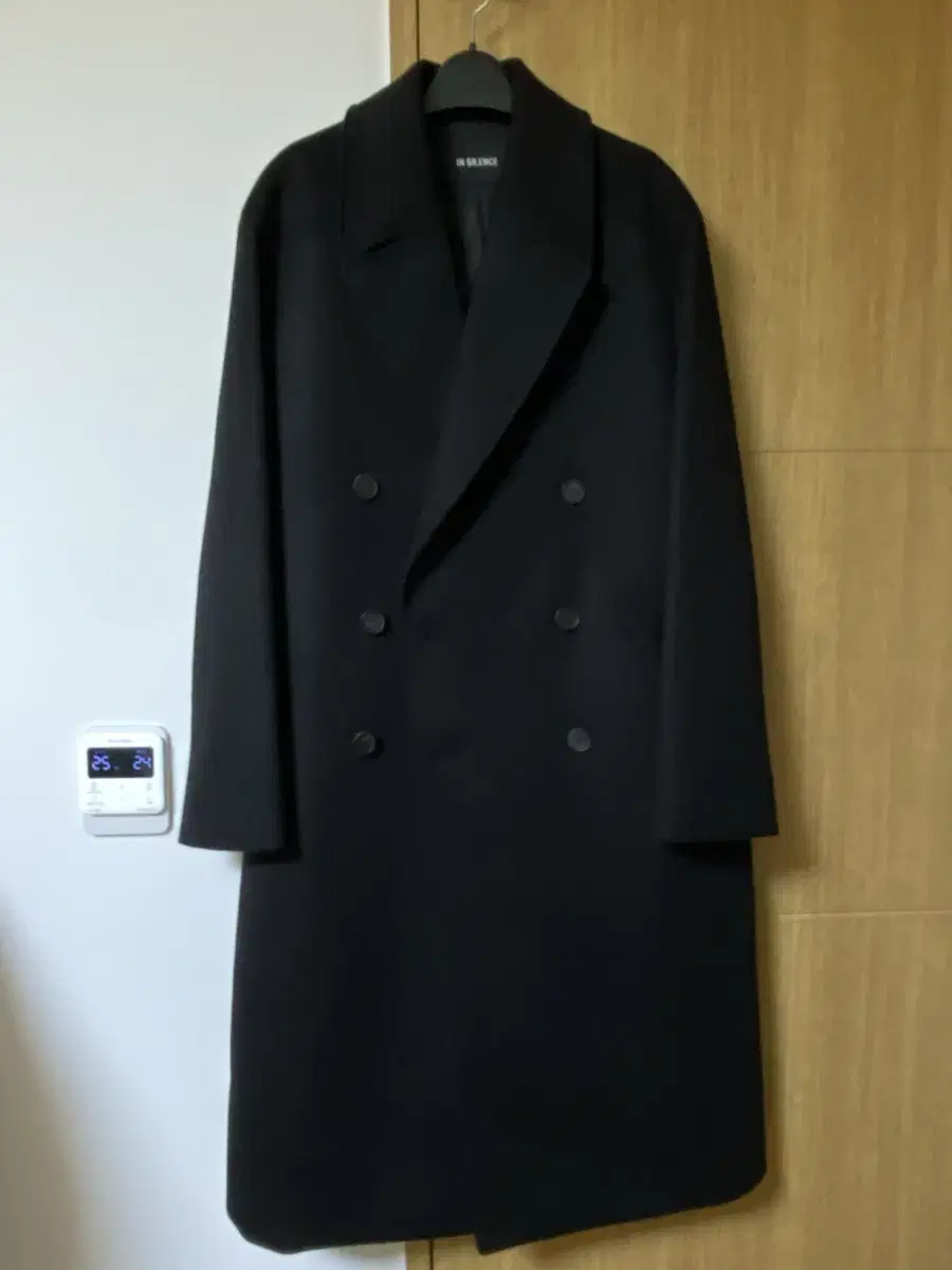 Insulated long cashmere double coat size S