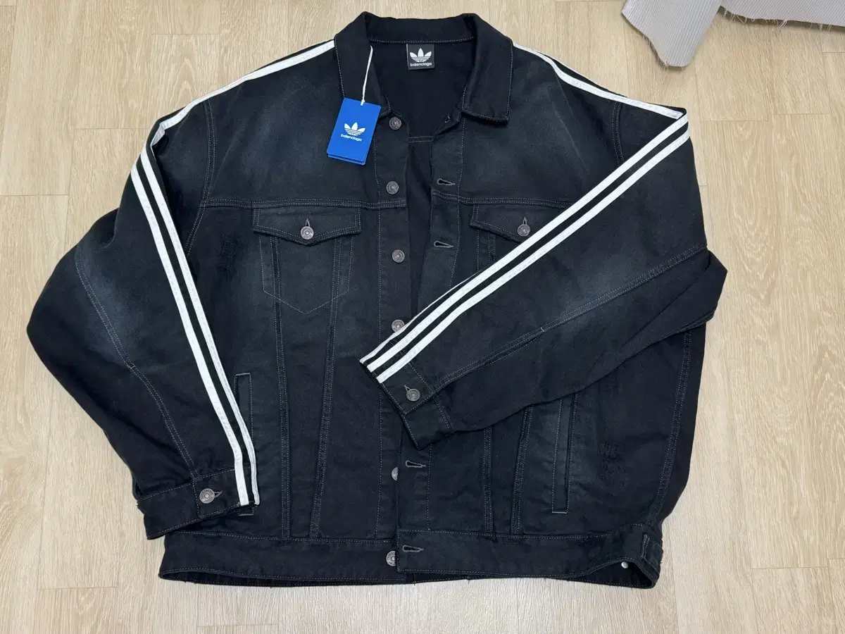 [2]Balenciaga AdidasBlack jean denim jacket