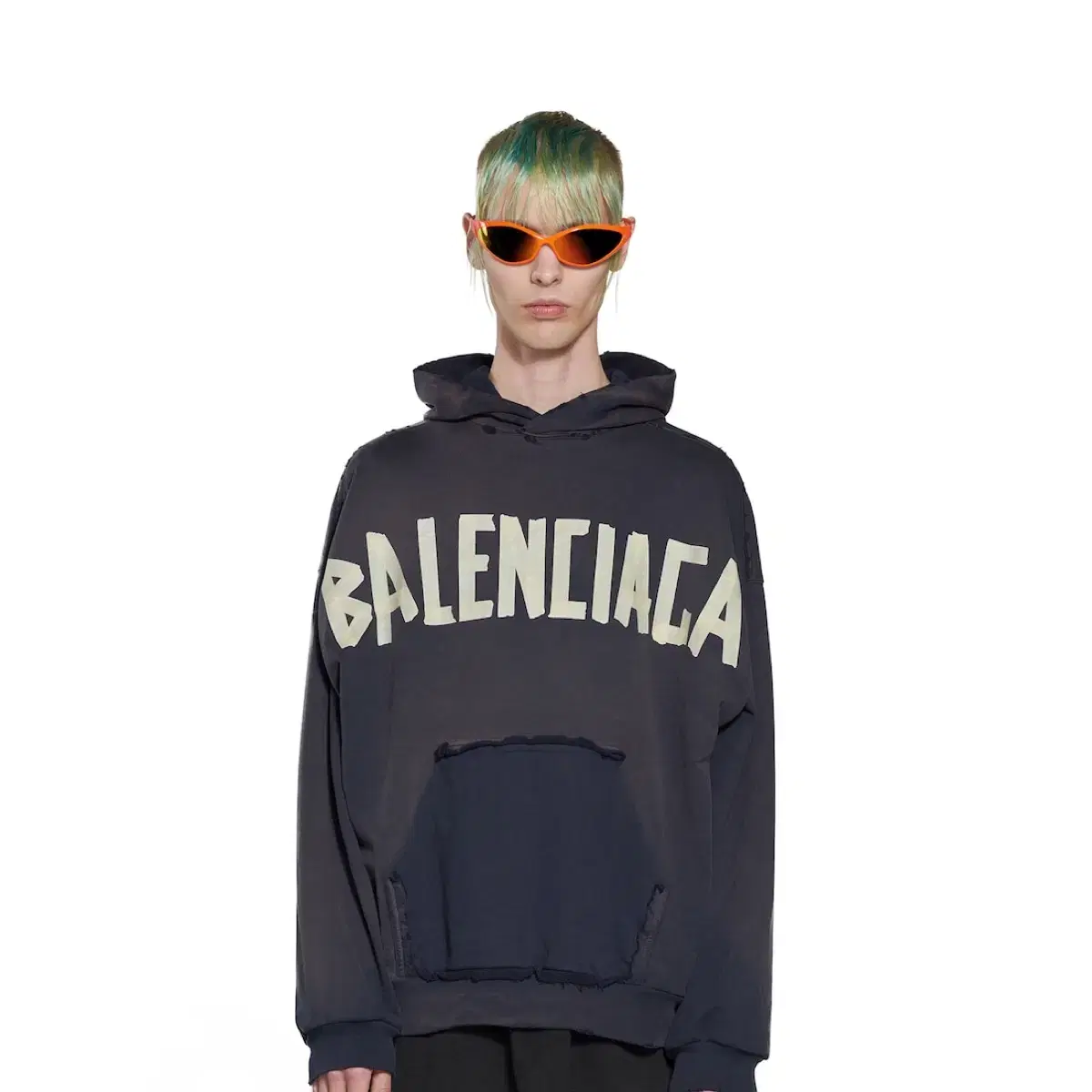 3) Balenciaga Tape Type Hoodie Black