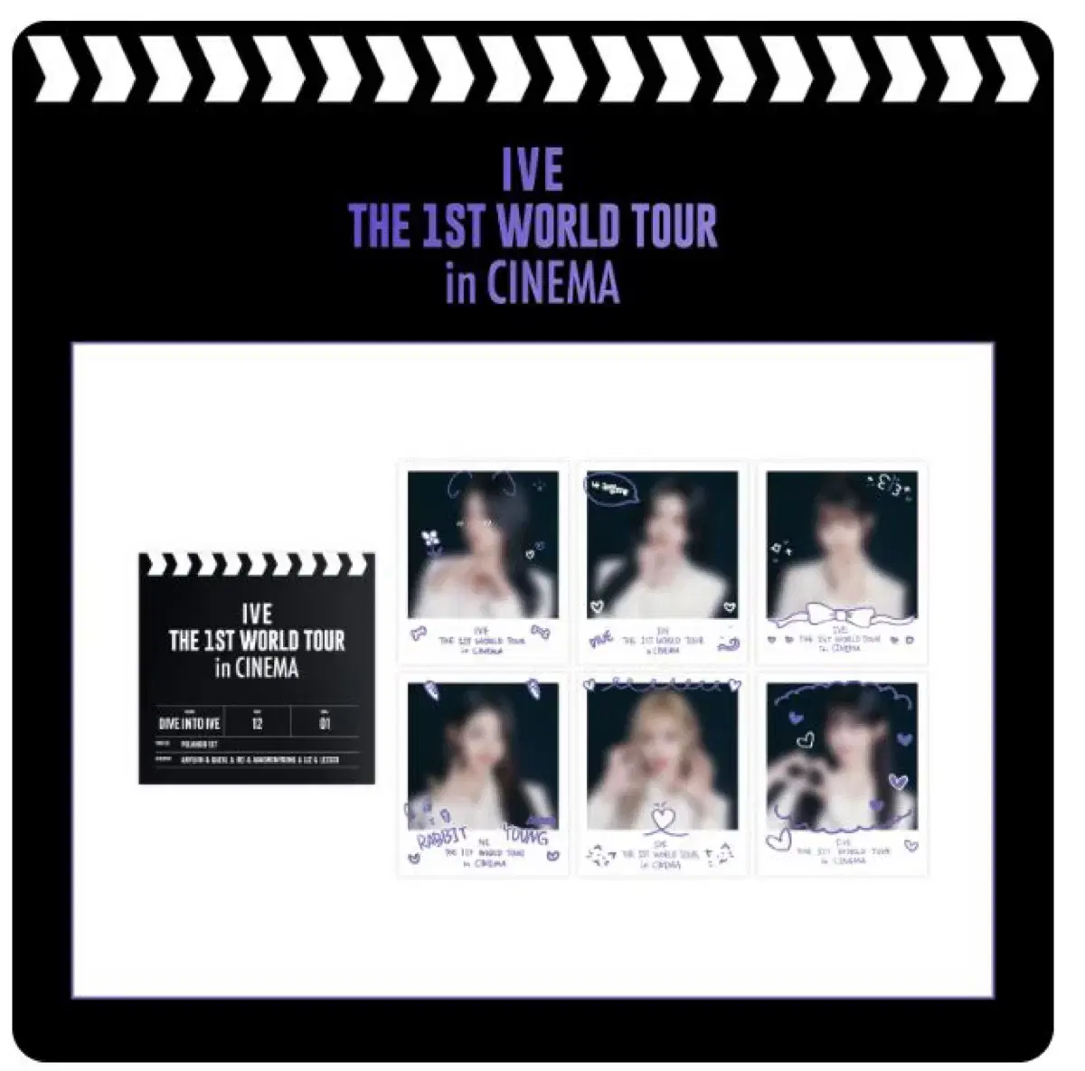 Ive worldtour polaroid 6-piece set unsealed