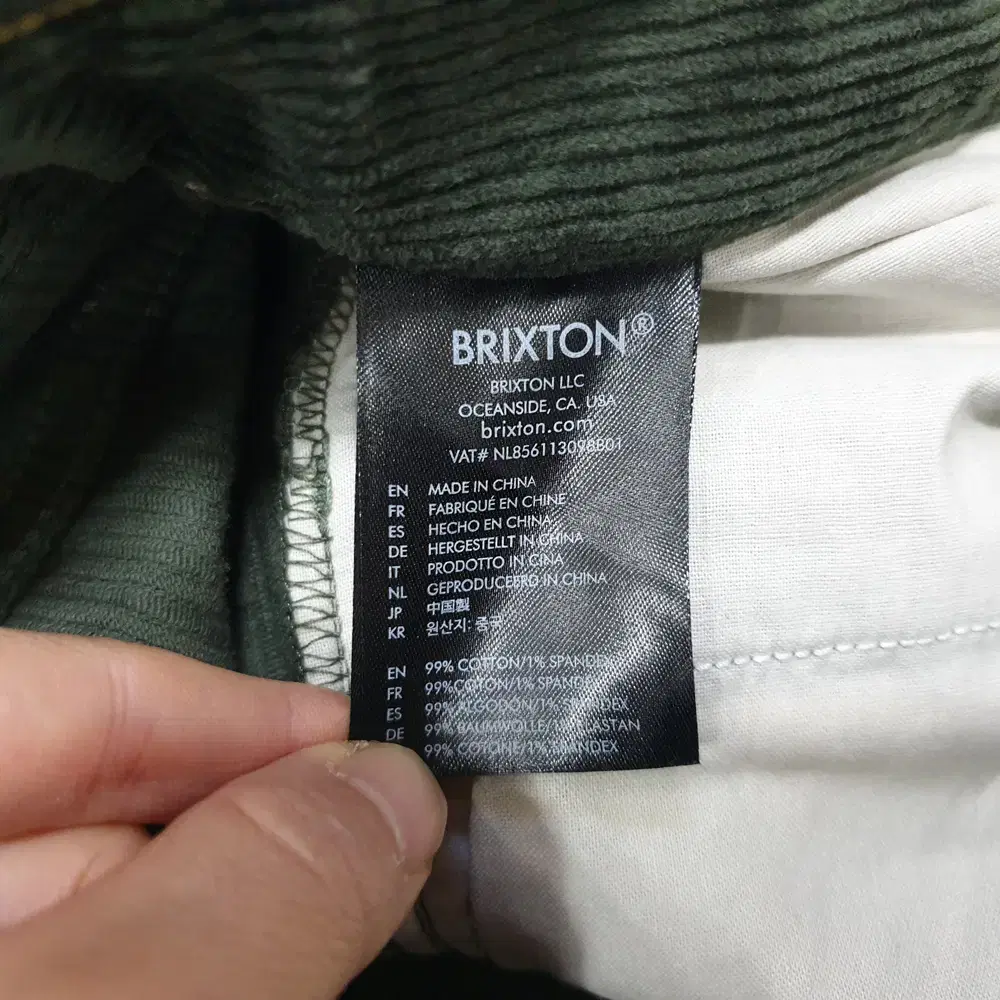 (JJ25065)브릭스톤 Brixton 코듀로이 팬츠 골덴바지 32