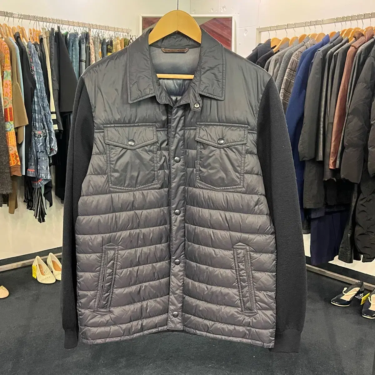 [Tacpo] [L] Massimo Dutti Knit Padded Jacket