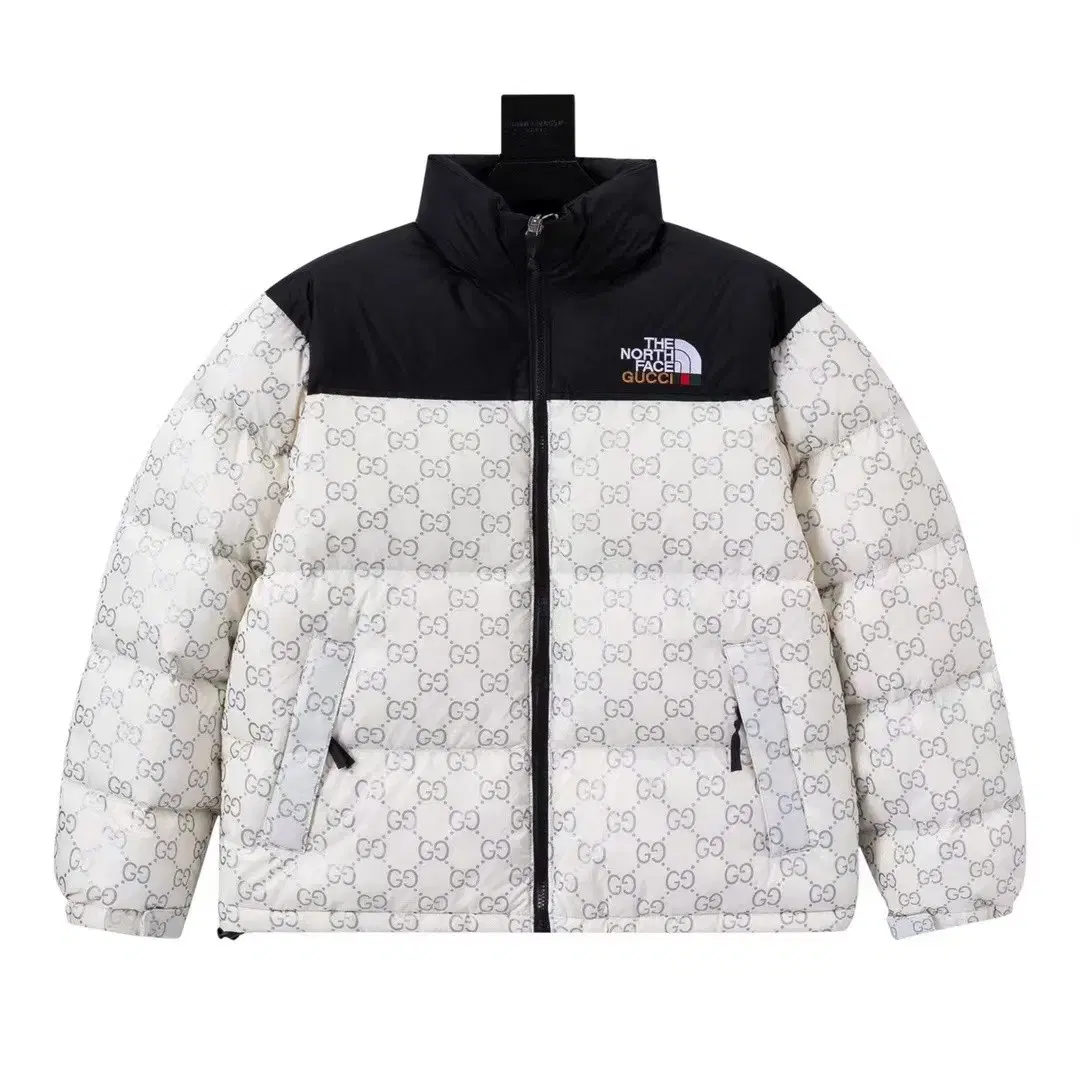 GUCCIGucci and North Face colorblocked padded jumper