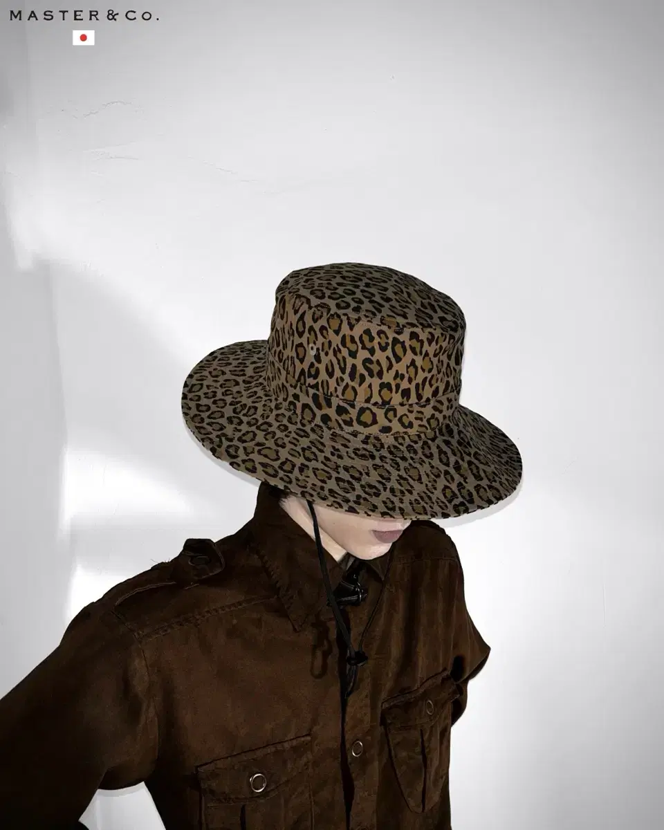 Master & Co. Japan Vintage Archive Leopard Pattern Cotton Bonnet Hat