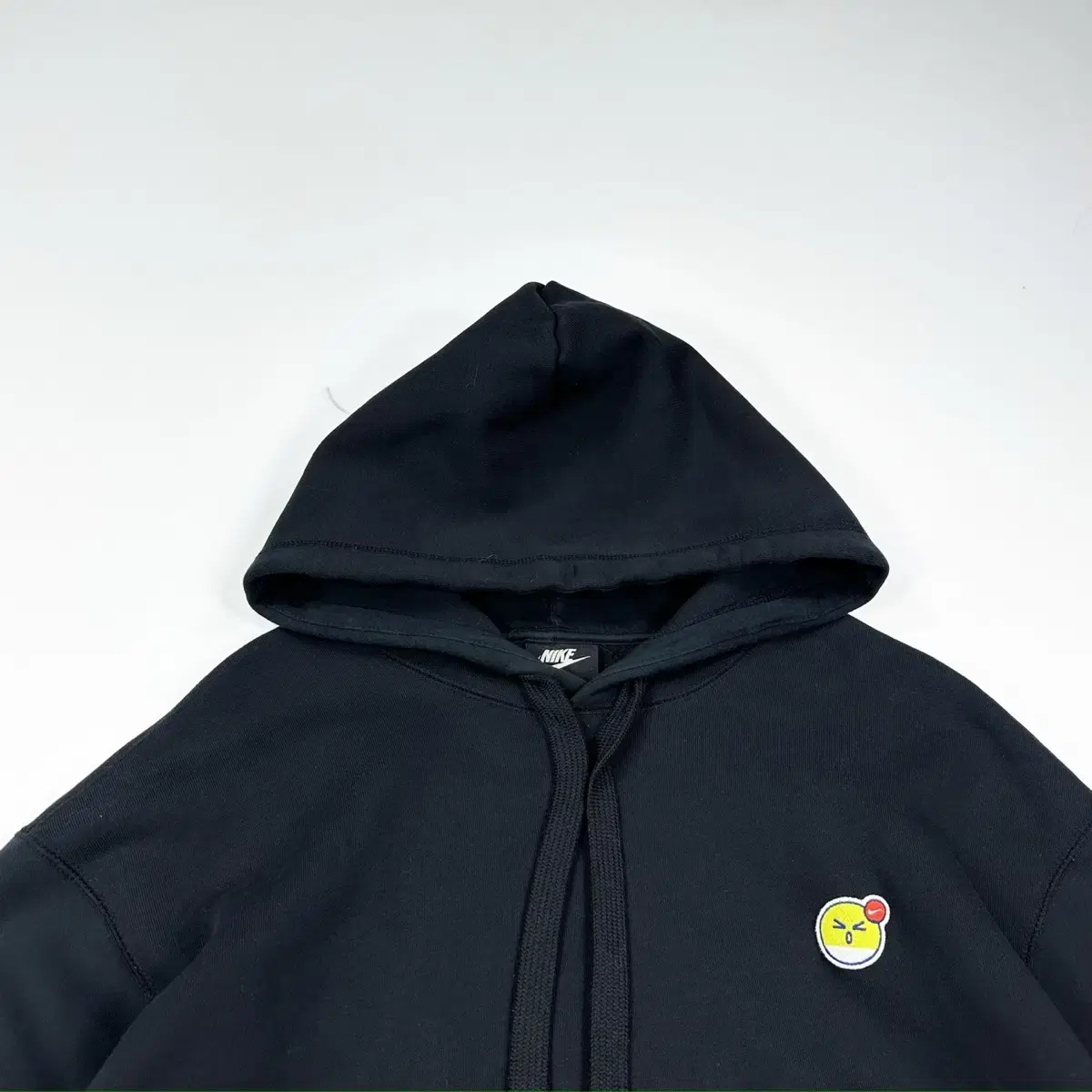 Nike Swoosh Black Heavy Cotton Hoodie (XXL)