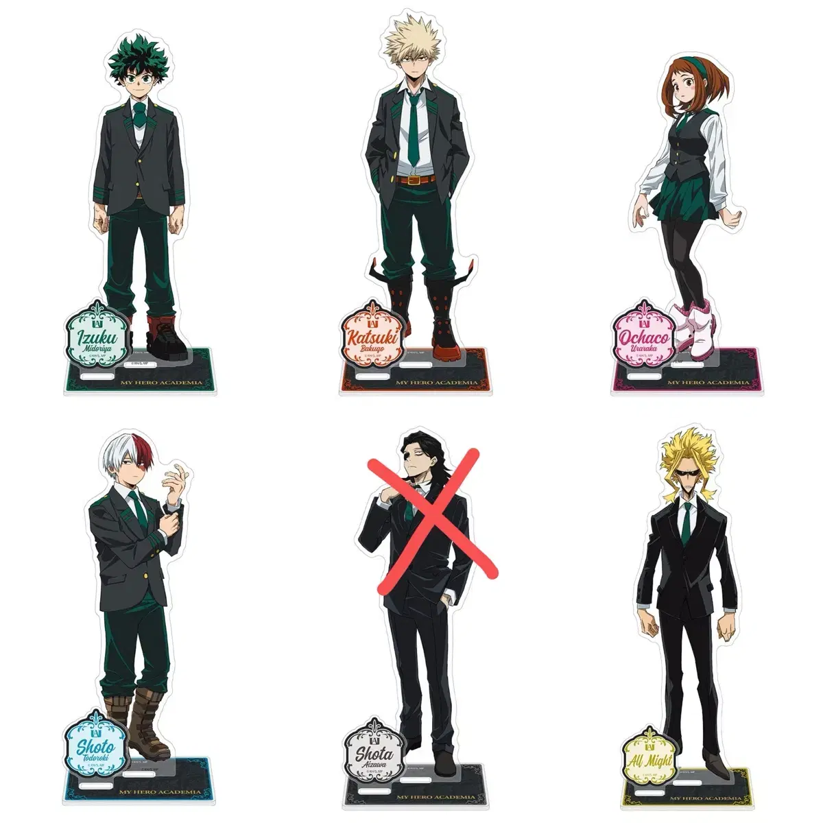 My Hero Academia Greenish acrylic Tools Bakugo Shoto Todoroki