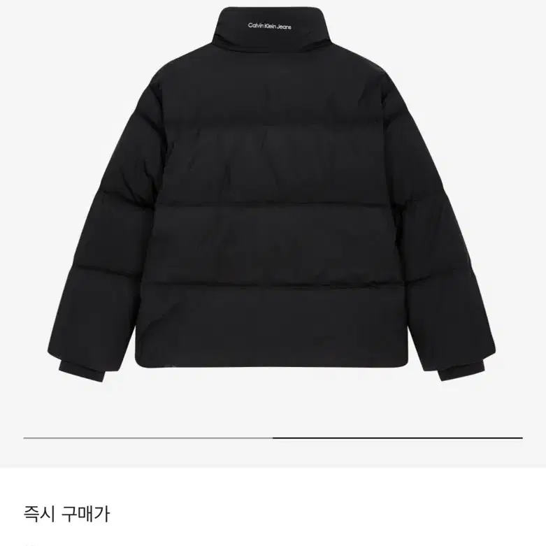 (W) 캘빈 클라인 진스 숏 렝스 스탠드 카라 푸퍼 다운 재킷 CK 블랙