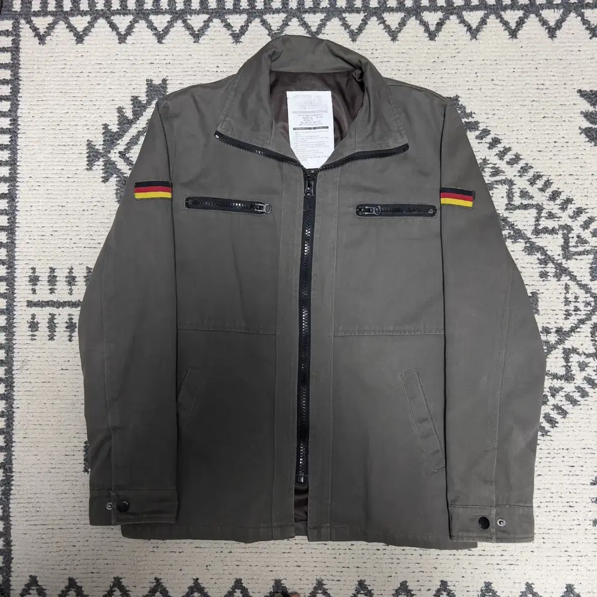 VTG German Army Denim Zip-up Jacket