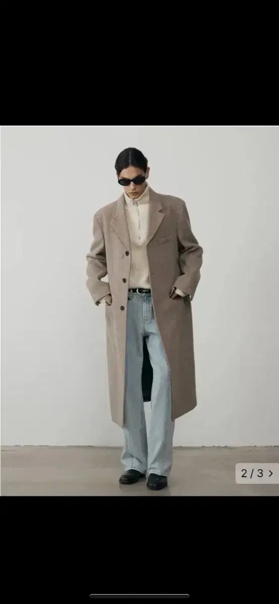 Dunst merino wool 2way coat oatmeal melange M sells cheap.