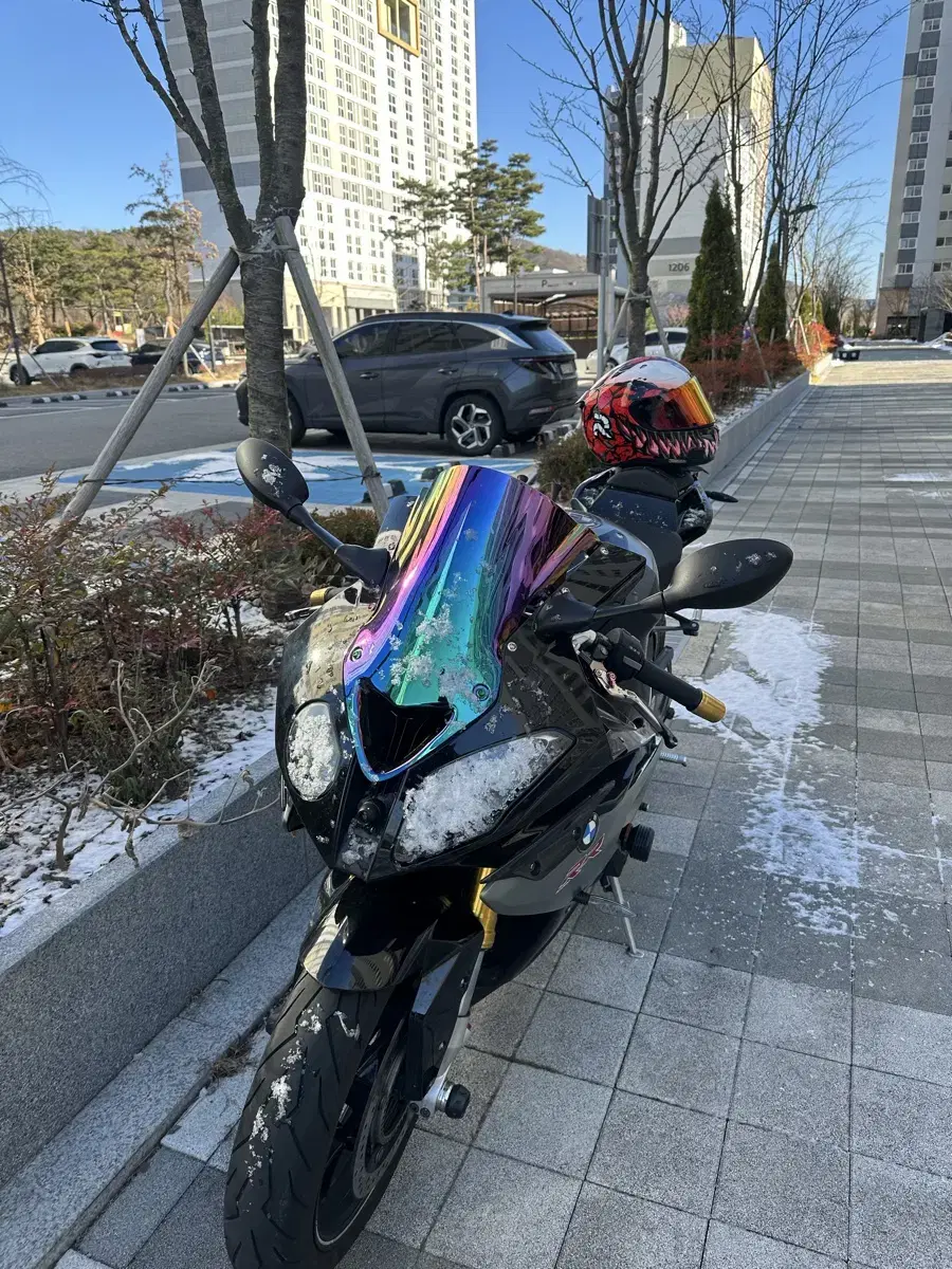 BMW S1000RR 14년 짧은키로수 헬멧포함