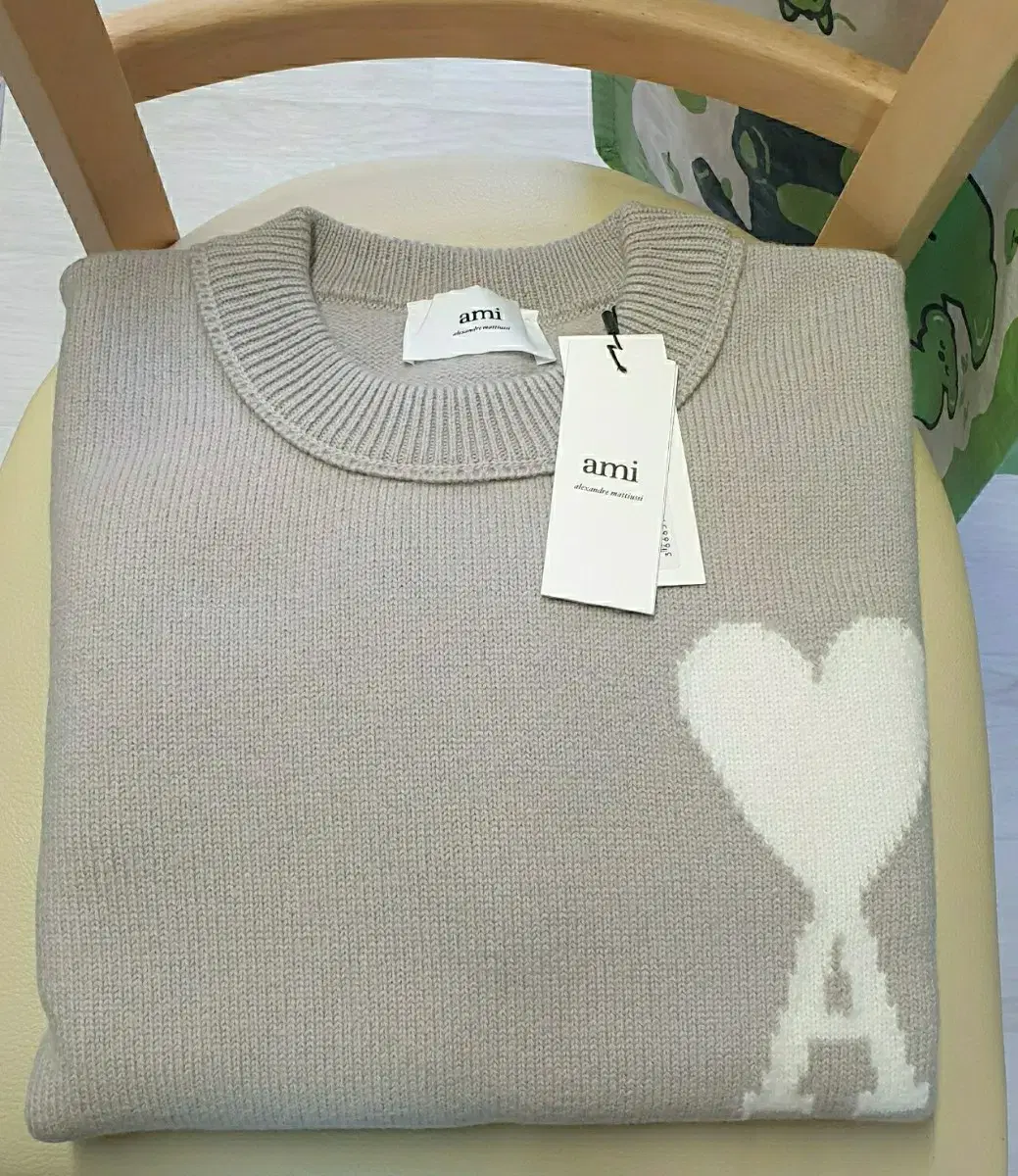 [AMI] Big Heart Knit Beige New Arrivals Sale