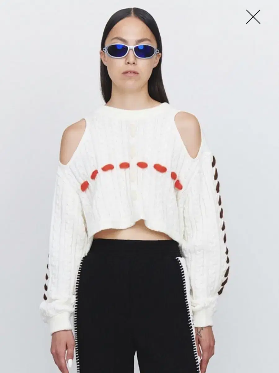 Kijun Hand Stitch Crop Knit Pullover