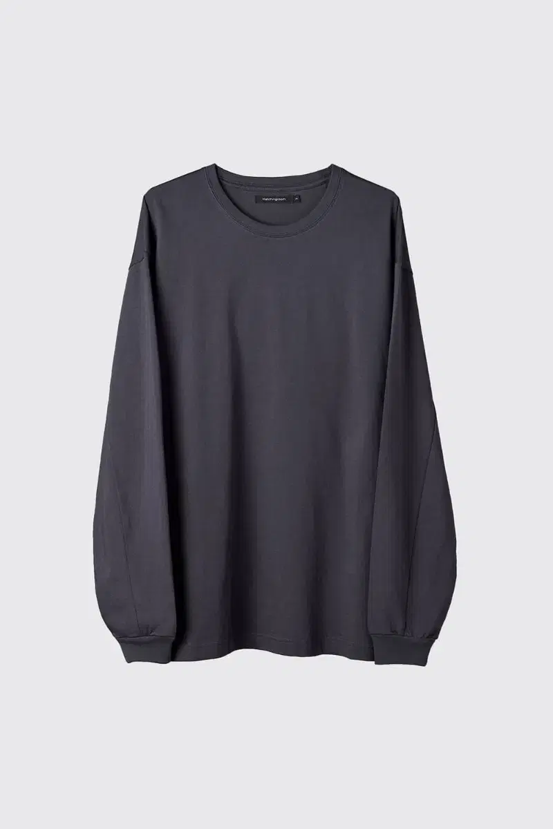 2] Hatching Room Layering T-Shirt Charcoal Long Sleeve