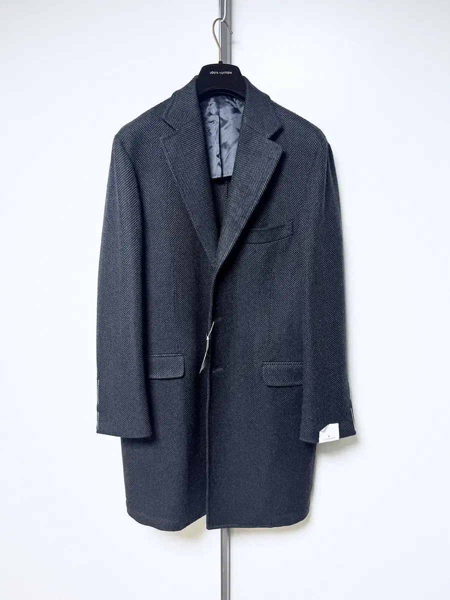 GIAMPAOLO / Italian wool herringbone single coat