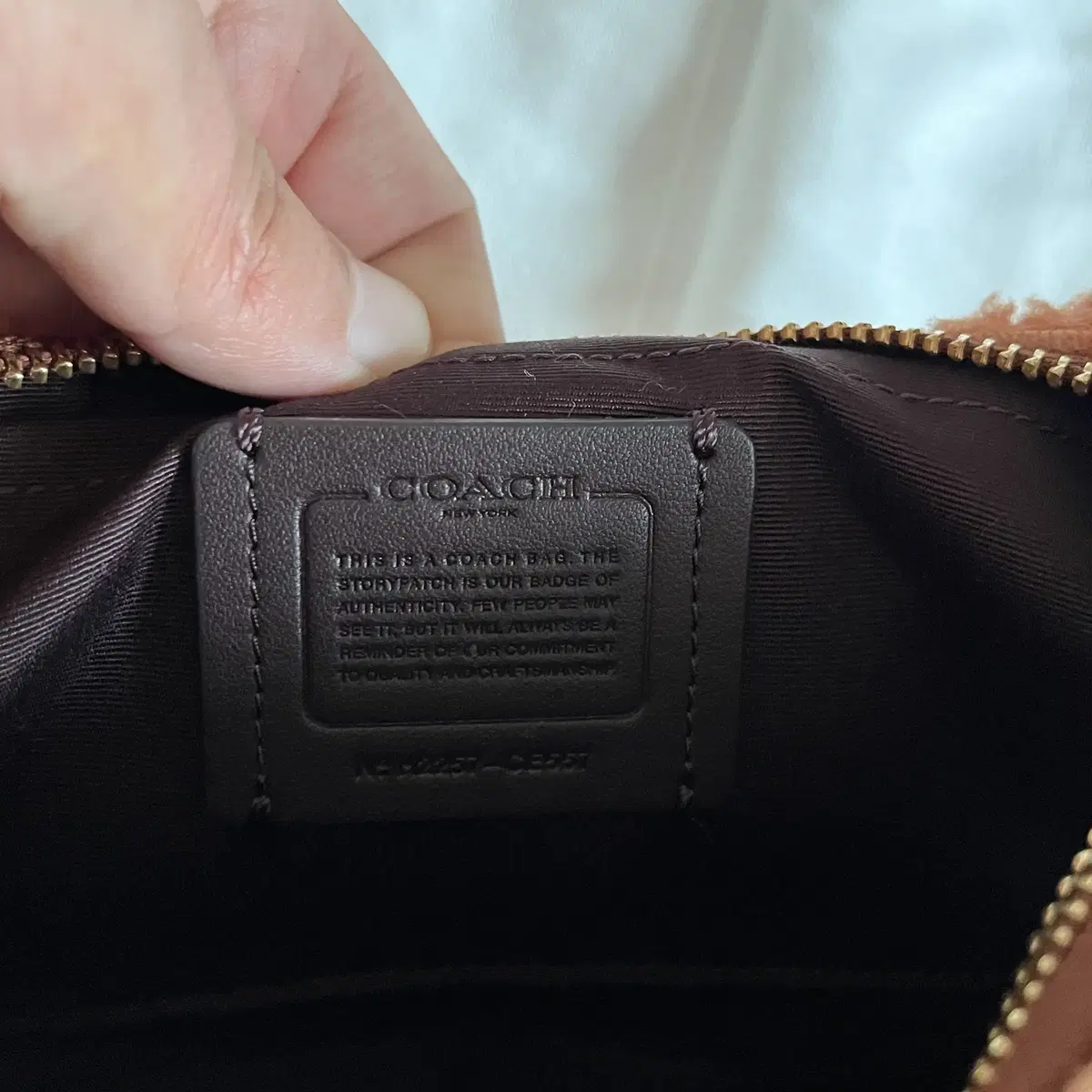 COACH shearling Teri Shoulder Bag