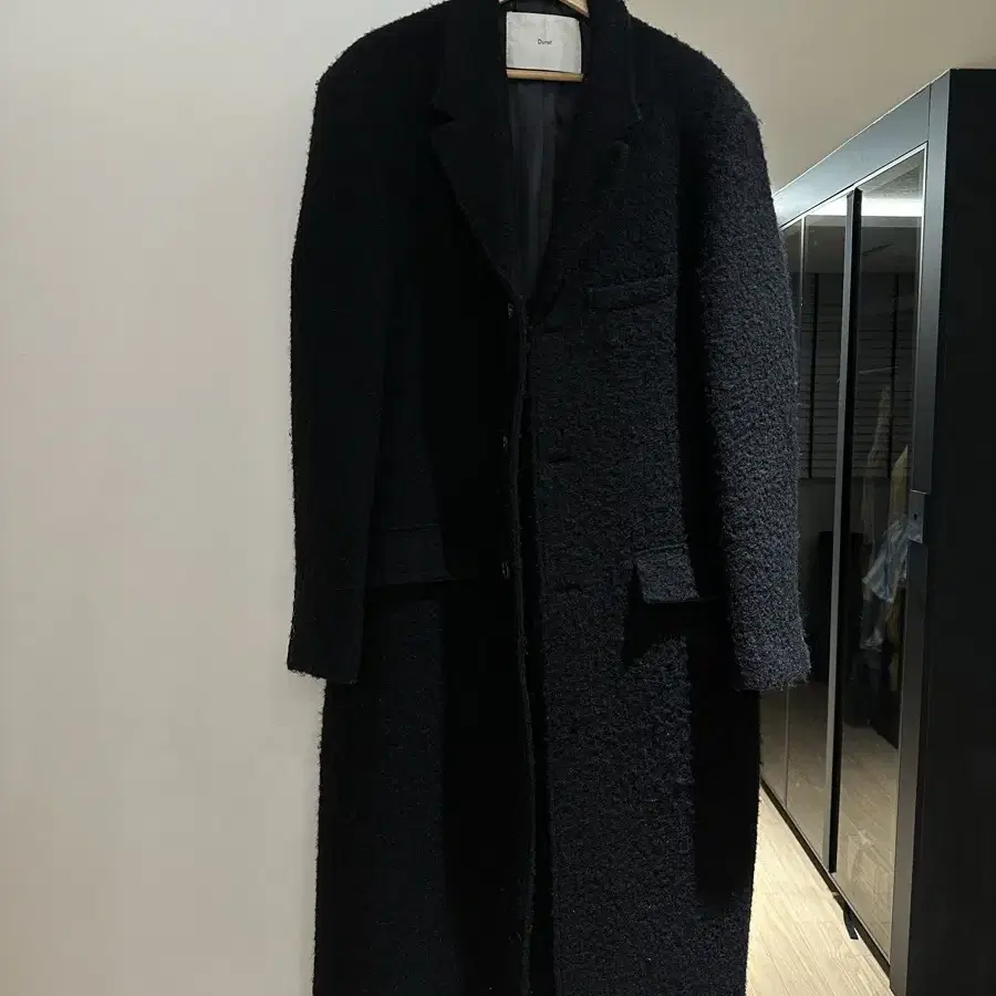 XL Dunst 2-WAY 3 BUTTON BOUCLE WOOL COAT