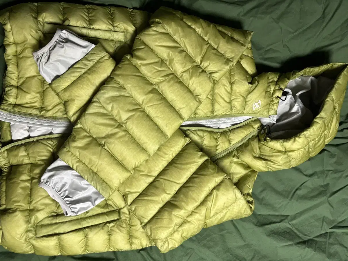 San San Gear Surfix Puffer Jacket Light Green Size 3